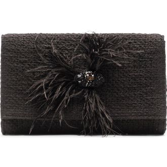 Frances Valentine Betta Boucle Clutch in Black at Nordstrom