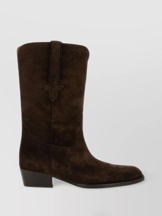 PARIS TEXAS hilda mid-calf suede western boots