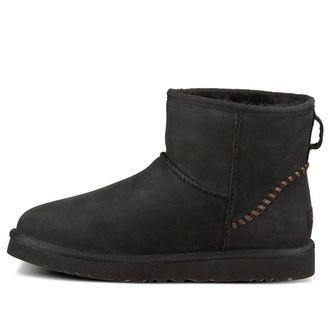 UGG Classic Mini Deco Snow Boots Black Grey 1003945-BLK
