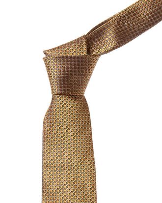 Canali Yellow Silk Tie