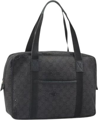 Gucci Pre-owned Canvas Tote Bag - Dames - Vintage Shopper - Zwart - ONE Size - Vintage