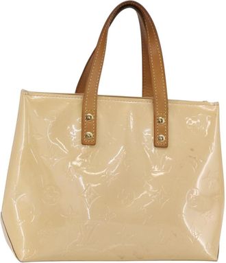 Louis Vuitton Reade Handbag Monogram Vernis Beige Patent_Leather Handbag (Pre-Owned)