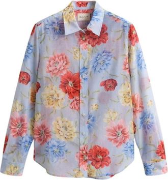 GANT Overhemden, Dames, Veelkleurig, S, Katoen, Bloemenblouse