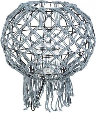 BIZZOTTO Bizzotto - Farolillo De Estilo Vintage Realizado En Macram&eacute;, Color Gris 38h Cm