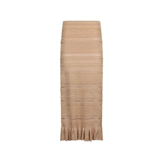 Liu Jo Maxi Skirts, female, Pink, Size: XS Long Openwork Knit Skirt