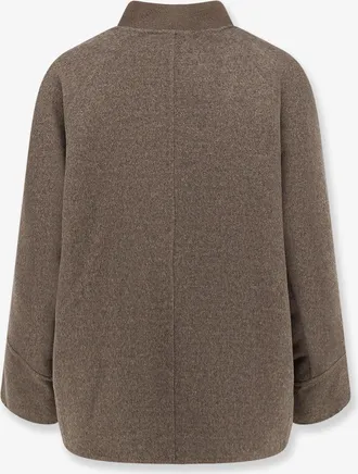 Loro Piana Womens Cashmere Coat Dexton Green