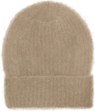 Americandreams Mila Mohair Beanie - Dames - Hoeden - Bruin - ONE Size - Wol - Accessoires