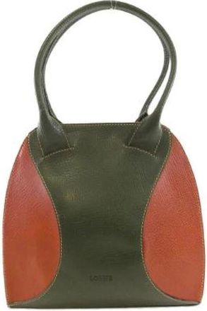 Loewe Pre-owned Handbags, female, Green, Size: ONE SIZE Pre-owned Leather Shoulder Bag