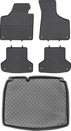 OEM Juego De Alfombrillas De Goma Para Audi A3 8p Hatchback (2003-2012) + Alfombrilla Para El Maletero