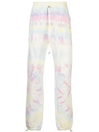 Amiri drawstring tie-dye print joggers - White