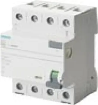 SIEMENS Disyuntor Diferencial Sentron 5sv34446, 4p, 40a, 01a, Tipo A, 100 Ma, 400 V