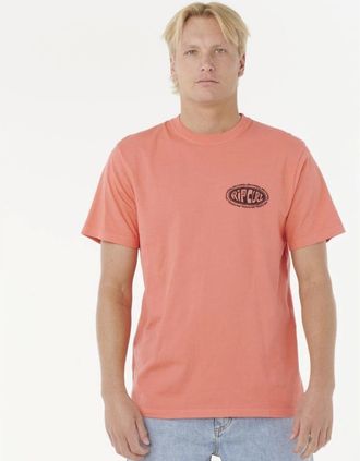 Rip Curl Mens Rip Curl Mens Raw Energy De Oval Graphic Short Sleeve T-Shirt - Orange - Size: 38