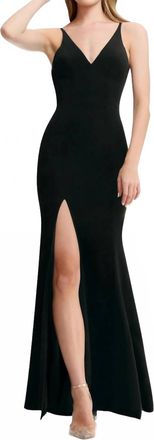 Dress The Population Iris Gown In Black