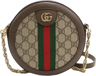 Gucci Pre-owned Canvas gucci-bags - Dames - Vintage Schoudertas - Bruin - ONE Size - Vintage