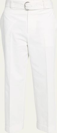 Jil Sander Mens Belted Cropped Trousers