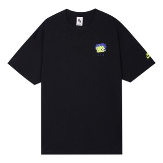 Nike Mens Nike x Olivia kim Crossover Printing Round Neck Pullover Short Sleeve Black T-Shirt CT3093-010