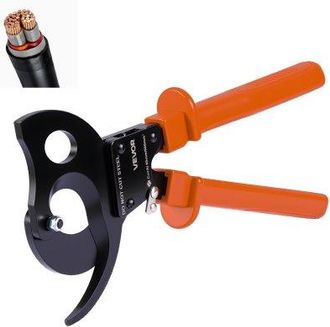OEM Cortador De Cables De Trinquete 325 Mm, Cortador De Alambres Y Cables De Cobre-aluminio 500 Mm&sup2;, Cortacables Con Hojas De Acero Con Mangos Recubiertos