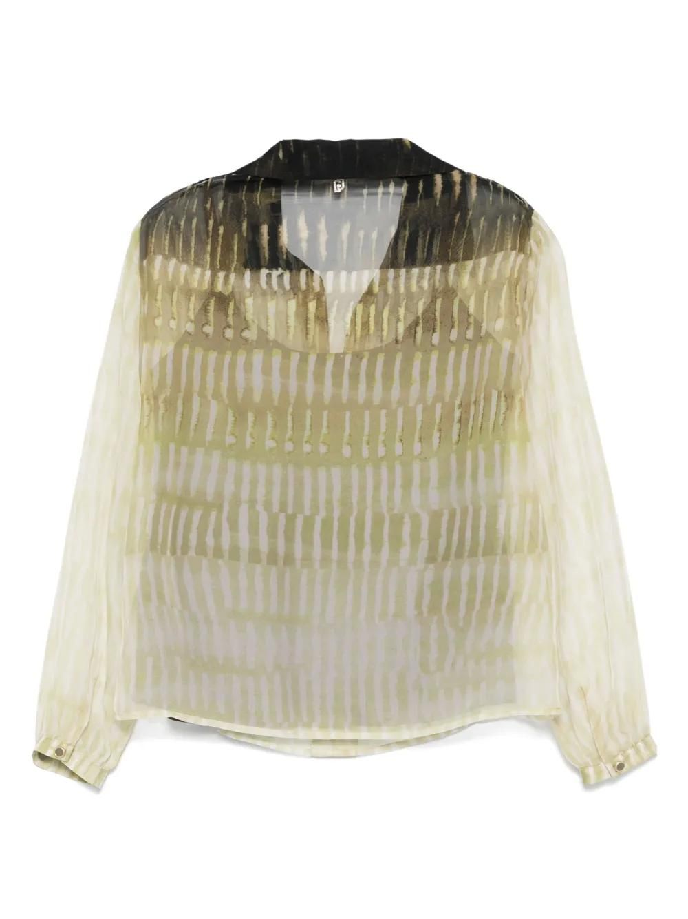 Chemisier Femme GRACE KARIN En Mousseline De Soie - Manches 3/4 Volantées, Col En V, Couleur Unie