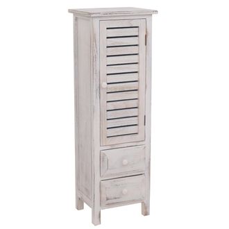 Hhg Hhg - Nunca Usado] C&oacute;moda, 90x30x25cm, Aspecto Shabby, Vintage, Blanco