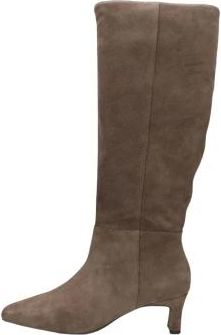 Unisa Jakomi Over-knee Boot - Dames - Laarzen met Hak - Beige - 37 EU - Leer - Schoenen