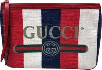 Gucci Pre-owned Fabric gucci-bags - Dames - Vintage Clutch - Veelkleurig - ONE Size - Vintage