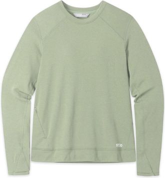Stio Womens Trax Power Grid Crew Pullover Green XL