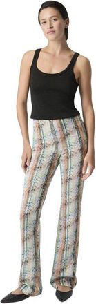 Missoni Multi-technique Mixed Viscose Lam&eacute; Flared Trousers in Green& Brown at Nordstrom, Size 38 It