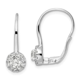 Diamond2Deal 14k White Gold 1 Ct Lab Grown Diamond Drop Dangle Earrings