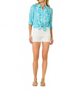 Lilly Pulitzer Harleen High Rise Shorts In White