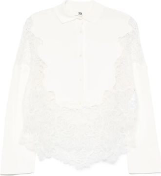 Ermanno Scervino lace-panelling shirt - Neutrals