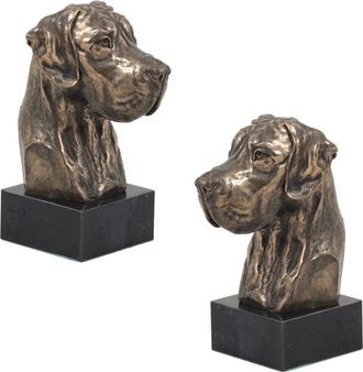 OEM Gran Dan&eacute;s Ii: Estatuilla De Perro, Busto Sobre Base De Piedra, Escultura, Trofeo Para La Exposici&oacute;n De Perros De Art-dog