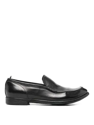 Officine Creative Black Slip-On Loafers With Round Toe