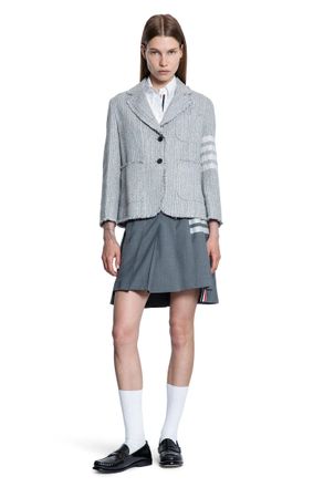 Thom Browne Tweed Fray 4-Bar Cropped Sportcoat