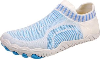 Generic Mens Water Shoes Fly Woven Slip On Shoes Non-Slip Quick Dry Barefoot Beach Swim Shoe, Breathable Mesh Lining Wide Fit Aqua Shoe with Air Cushion Comfo