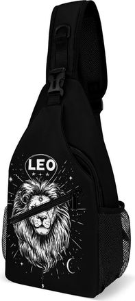 Generic Leo Zodiac Unisex Shoulder Bags Casual Crossbody Chest Bag Sling Backpack for Hiking Cycling Travel