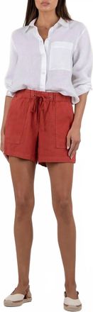 Kut from the Kloth Womens Katana Linen Shorts In Clay