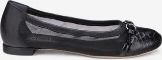 AGL Monia Ballet Flat in Black Micromesh at Nordstrom, Size 37.5