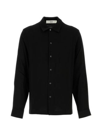 S&eacute;fr Black Regular-fit Shirt