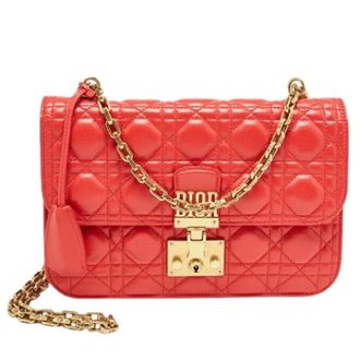 Dior Pre-owned Chelsea Hobo - Dames - Pre-owned - Rood - Maat: ONE Size Leer