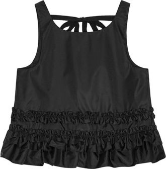 Ganni Zwarte Mouwloze Ruche Zoom Top - Dames - Tops zonder mouwen - Zwart - S - Tops