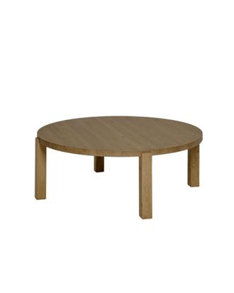 Hannun Mesa de centro circular color marr&oacute;n, 120x42 cm