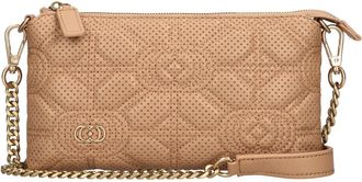 La Carrie Stich Spoon Leren Tas - Dames - Schoudertassen - Beige - ONE Size - Leer - Tassen