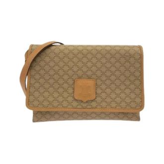 Celine Pre-owned Cross Body Bags, female, Beige, Size: ONE SIZE Pre-owned Coated Canvas Shoulder Bag