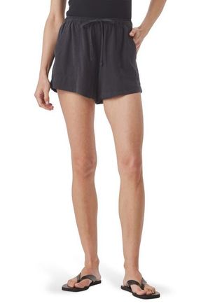 Splendid Rosalie Tie Waist Shorts in Lead Black at Nordstrom, Size X-Small