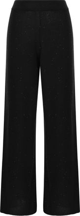 Fabiana Filippi Cotton And Linen Trousers With Micro Sequins