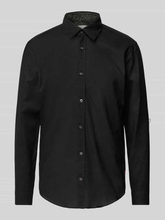 Joop JOOP! Jeans Regular Fit Freizeithemd aus Leinen-Baumwoll-Mix Modell Hanson in Black, Größe S