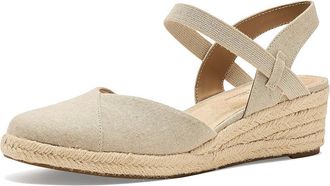 Life Stride Pilar Espadrille Shoes Womens Wedge Shoes Platino Gold : 6.5 M (B), Canvas/Faux Leather
