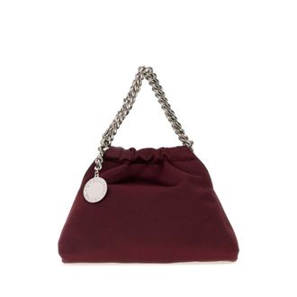 Stella McCartney Stella Mccartney Burgundy Satin Falabella Handbag