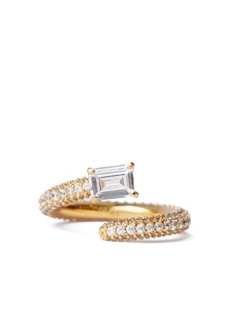 Izabel Display The Twist ring verfraaid met zirkonia - Wit