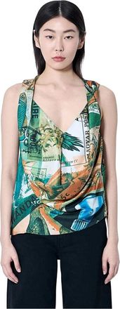 Kiko Kostadinov Zijden blouse met all-over print - Dames - Tops zonder mouwen - Veelkleurig - M - Tops